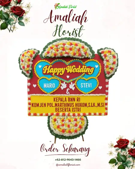 Papan Bunga Pernikahan Punggung Lading