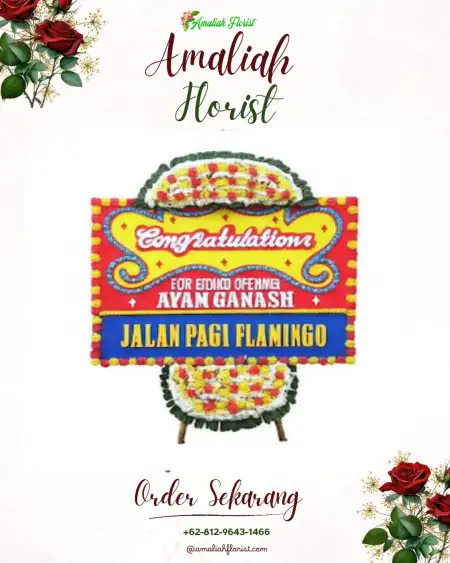 Sewa Papan Bunga Punggung Lading